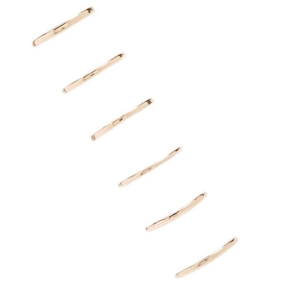 Forever 21 Filigree Gold Ring Set Size 8 Minimalist Chic - Picture 2 of 4